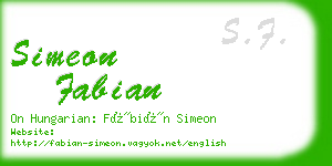 simeon fabian business card
